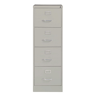 Alera Economy Vertical File, 4 Legal-Size File Drawers, Light Gray, 18" x 25" x 52" (ALEHVF1952LG)
