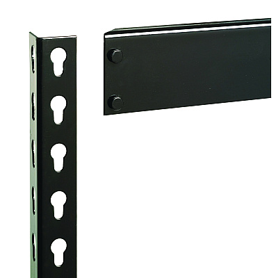 Alera Steel Shelving with Particleboard Shelves, Four-Shelf, 30w x 16d x 60h, Steel, Black (ALESU601630P)