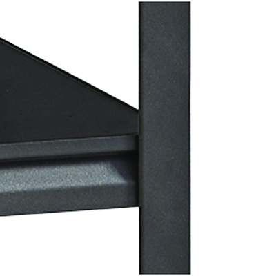 Alera Steel Shelving Unit with Laminate Shelves, Four-Shelf, 36w x 18d x 60h, Steel, Black/Gun Metal Gray (ALESU601836L)