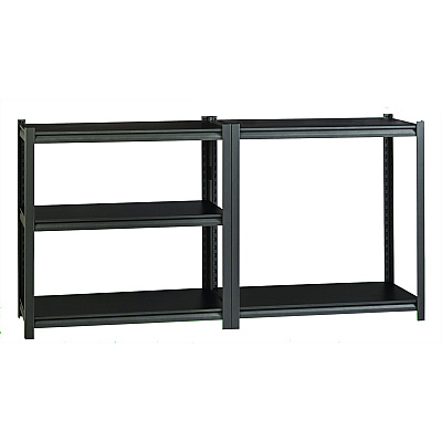 Alera Steel Shelving Unit with Laminate Shelves, Five-Shelf, 36w x 18d x 72h, Steel, Black/Gun Metal Gray (ALESU721836L)