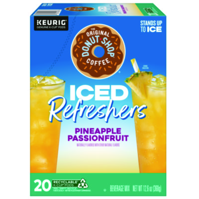 The Original Donut Shop ICED Refreshers K-Cup Pods, Passion Fruit, 20/Box (GMT0236)
