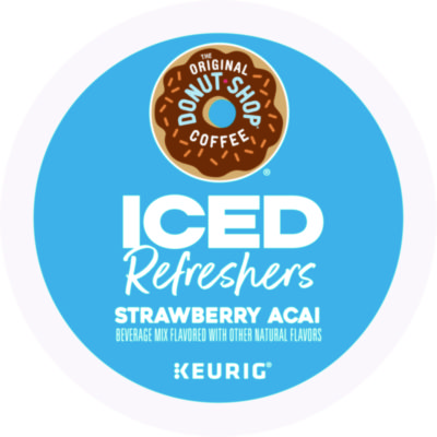 The Original Donut Shop ICED Refreshers K-Cup Pods, Strawberry, 20/Box (GMT0237)
