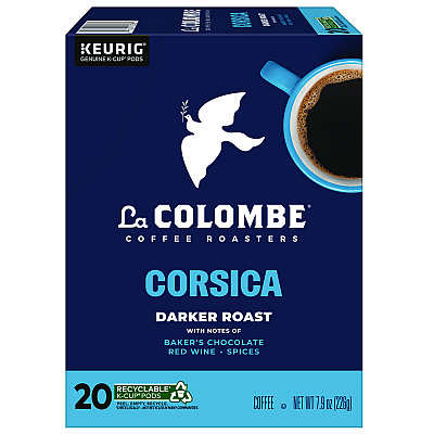 La Colombe Coffee K-Cup Pods, Corsica Dark Roast, 20/Box (GMT0328)