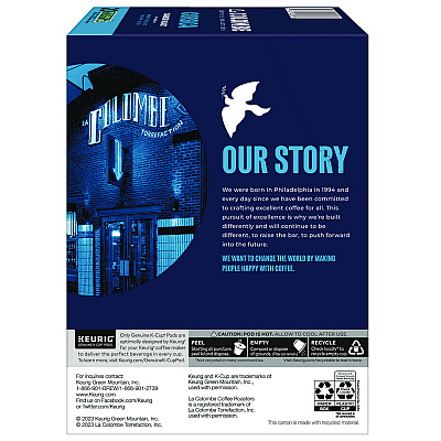 La Colombe Coffee K-Cup Pods, Corsica Dark Roast, 20/Box (GMT0328)