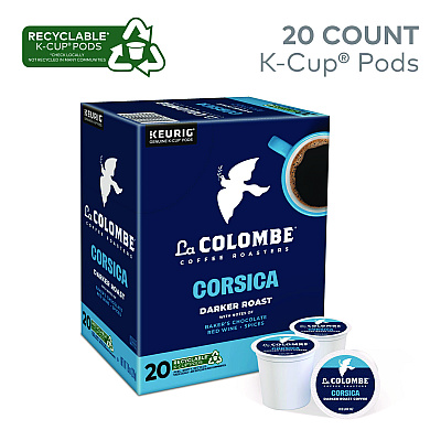 La Colombe Coffee K-Cup Pods, Corsica Dark Roast, 20/Box (GMT0328)