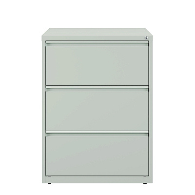 Alera Lateral File, 3 Legal/Letter-Size File Drawers, Light Gray, 30" x 18.62" x 40.25" (ALEHLF3041LG)