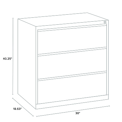Alera Lateral File, 3 Legal/Letter-Size File Drawers, Light Gray, 30" x 18.62" x 40.25" (ALEHLF3041LG)