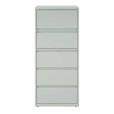 Alera Lateral File, 5 Legal/Letter-Size File Drawers, Light Gray, 30" x 18.62" x 67.62" (ALEHLF3067LG)