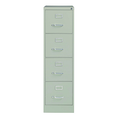 Alera Economy Vertical File, 4 Letter-Size File Drawers, Light Gray, 15" x 25" x 52" (ALEHVF1552LG)