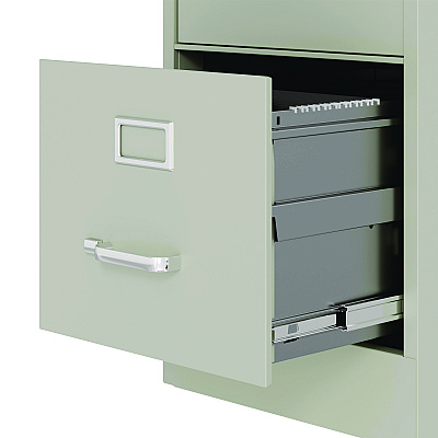 Alera Economy Vertical File, 4 Letter-Size File Drawers, Light Gray, 15" x 25" x 52" (ALEHVF1552LG)