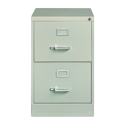 Alera Two-Drawer Economy Vertical File, 2 Legal-Size File Drawers, Light Gray, 15" x 25" x 28.38" (ALEHVF1929LG)