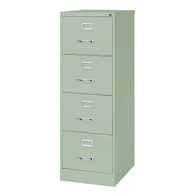 Alera Economy Vertical File, 4 Legal-Size File Drawers, Light Gray, 18" x 25" x 52" (ALEHVF1952LG)