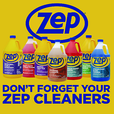 Zep Commercial Professional Spray Bottle, 32 oz, Blue/Gold/Clear, 36/Carton (ZPEHDPRO36CT)