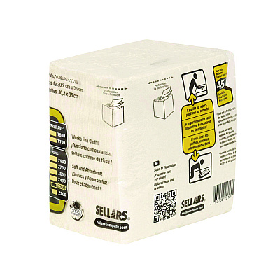 TOOLBOX Z300 Quarterfold Wipers, 1-Ply, 11.87 x 13, White, 12/Carton (SLR2010001)