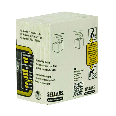 TOOLBOX Z400 Quarterfold Wipers, 1-Ply, 11.87 x 13, White, 12/Carton (SLR5010001)