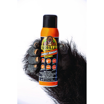 Gorilla Contact Adhesive Ultimate, 12.2 oz Aerosol Spray, Dries Light Yellow (GOR109852)