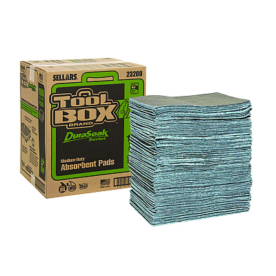 TOOLBOX DuraSoak Universal Sorbents Medium Duty Pad, 0.26 gal, 15 x 19, 100/Carton (SLR23200)