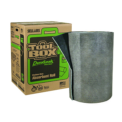 TOOLBOX DuraSoak Universal Sorbents Medium Duty Roll Pad, 40 gal, 28.5" x 125 ft (SLR23250)