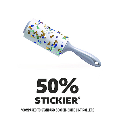 Scotch-Brite Extreme Clean Lint Roller, 4" x 54.59 ft, 100 Sheets/Roll, 2/Pack (MMM830RS100TP)