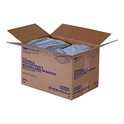 Eco-Products Worldview 100% Recycled Content Lid, 10.82 x 10.71 x 1.83, Clear, Plastic, 200/Carton (ECOEPSCRC107LIR)