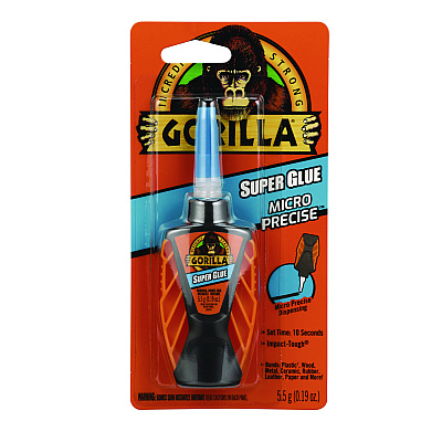 Gorilla Super Glue Micro Precise, 0.18 oz, Dries Clear (GOR102812)
