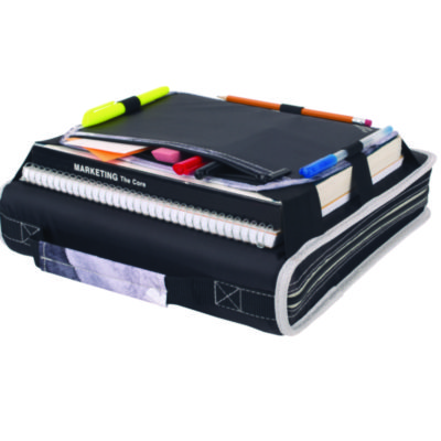 Five Star Zipper Binder, 3 Rings, 2" Capacity, 11 x 8.5, Black/Gray Accents (FVS29052IT8)