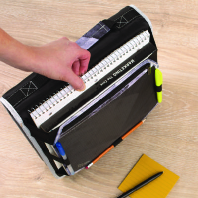 Five Star Zipper Binder, 3 Rings, 2" Capacity, 11 x 8.5, Black/Gray Accents (FVS29052IT8)