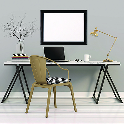 Quartet Home Decor Magnetic Dry Erase Board, 23 x 17, White Surface, Black Wood Frame (QRT79282)