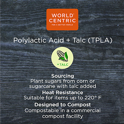 World Centric TPLA Compostable Cutlery, Spork, White, 750/Carton (WORRKPSI)