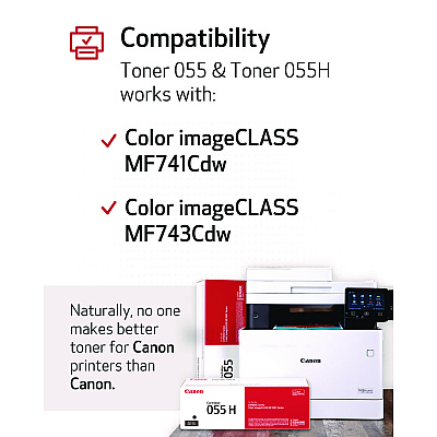 Canon 3016C001 (055) Toner, 2,300 Page-Yield, Black
