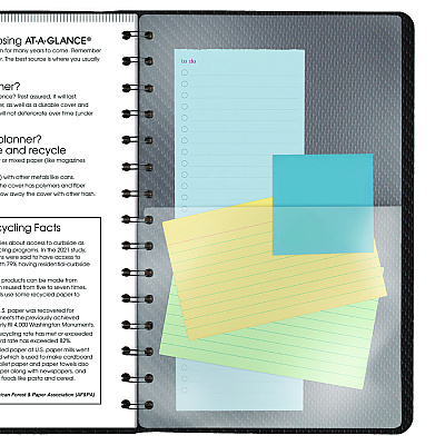 AT-A-GLANCE Contemporary Weekly/Monthly Planner, Open-Block Format, 8.5 x 5.5, Graphite Cover, 12-Month (Jan to Dec): 2026 (70100X45)