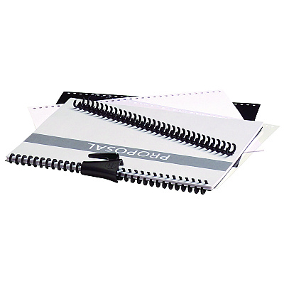 GBC Instant Report Kit, 5/16" Capacity, Clear/Black Cover, Black Spine (GBC2515665)