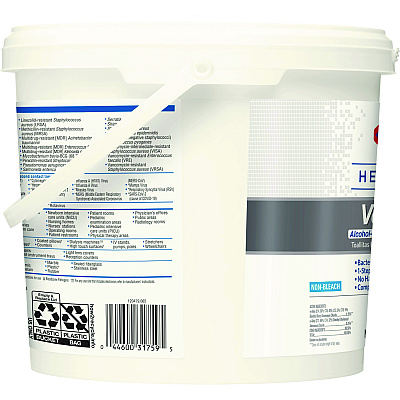 Clorox Healthcare VersaSure Cleaner Disinfectant Wipes, 1-Ply, 12 x 12, Fragranced, White, 110/Bucket (CLO31759EA)