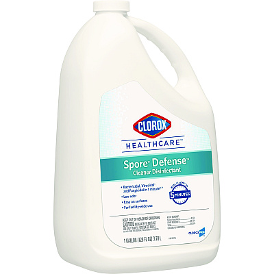 Clorox Healthcare Spore Defense Cleaner Disinfectant, Open System, 1 gal Bottle, 4/Carton (CLO32409)