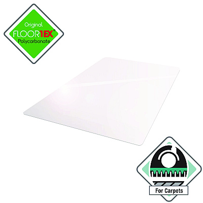 Floortex Cleartex Ultimat Polycarbonate Chair Mat for Low/Medium Pile Carpet, 48 x 60, Clear (FLRER1115223ER)