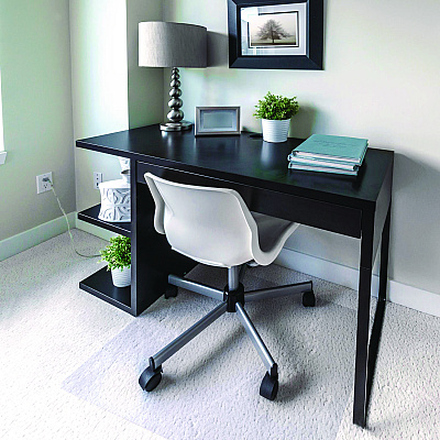 Floortex Cleartex Ultimat Polycarbonate Chair Mat for Low/Medium Pile Carpet, 48 x 60, Clear (FLRER1115223ER)
