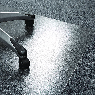 Floortex Cleartex Ultimat Polycarbonate Chair Mat for Low/Medium Pile Carpet, 48 x 60, Clear (FLRER1115223ER)