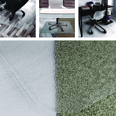 Floortex Cleartex Unomat Anti-Slip Chair Mat for Hard Floors/Flat Pile Carpets, 35" w x 47" l, Clear (FLREC128920ERA)