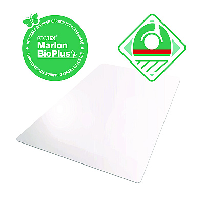 Floortex Ecotex Marlon BioPlus Rectangular Polycarbonate Chair Mat for Hard Floors, Rectangular, 29" w x 47" l, Clear (FLRNCCMFLBS0001)