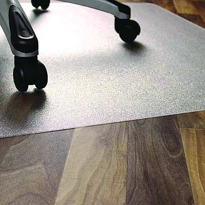 Floortex Ecotex Marlon BioPlus Rectangular Polycarbonate Chair Mat for Hard Floors, Rectangular, 45" w x 53" l, Clear (FLRNRCMFLBS0003)