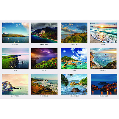 House of Doolittle Recycled Earthscapes Desk Pad Calendar, Seascapes Photography, 22 x 17, Black Binding/Corners,12-Month (Jan to Dec): 2026 (138)