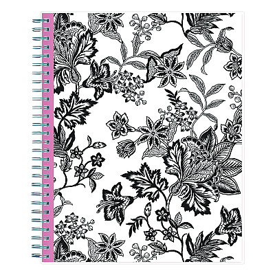 Blue Sky Analeis Monthly Planner, Floral Artwork, 10 x 8, White/Black/Coral Cover, 12-Month (Jan to Dec): 2026 (100004)