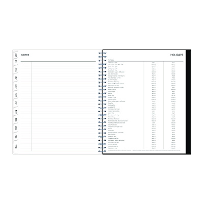 Blue Sky Analeis Monthly Planner, Floral Artwork, 10 x 8, White/Black/Coral Cover, 12-Month (Jan to Dec): 2026 (100004)