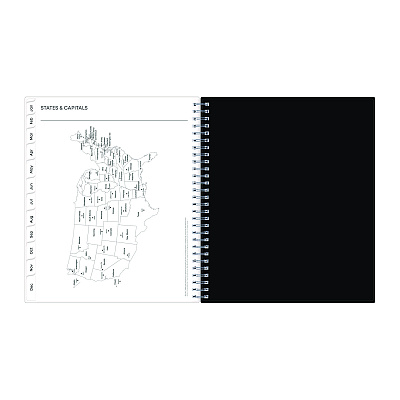 Blue Sky Analeis Monthly Planner, Floral Artwork, 10 x 8, White/Black/Coral Cover, 12-Month (Jan to Dec): 2026 (100004)