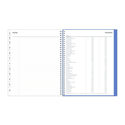 Blue Sky Lindley Weekly/Monthly Planner, Floral Artwork, 11 x 8.5, White/Blue/Green Cover, 12-Month (Jan to Dec): 2026 (100654)