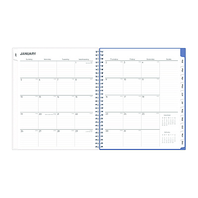 Blue Sky Lindley Monthly Planner, Floral Artwork, 10 x 8, White/Blue/Green Cover, 12-Month (Jan to Dec): 2026 (101582)