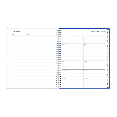 Blue Sky Lindley Monthly Planner, Floral Artwork, 10 x 8, White/Blue/Green Cover, 12-Month (Jan to Dec): 2026 (101582)