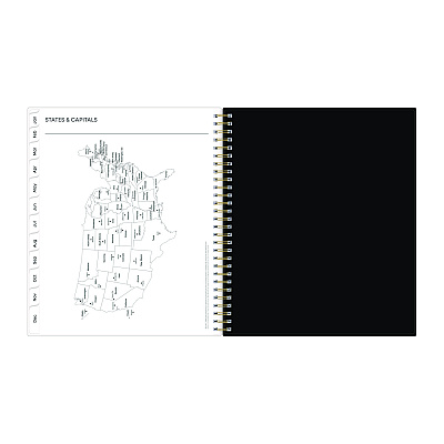 Blue Sky Baccara Dark Monthly Planner, Floral Artwork, 10 x 8, Gray/Black/Gold Cover, 12-Month (Jan to Dec): 2026 (110216)
