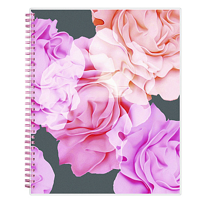 Blue Sky Joselyn Weekly/Monthly Planner, Floral Artwork, 11 x 8.5, Pink/Peach/Black Cover, 12-Month (Jan to Dec): 2026 (110394)