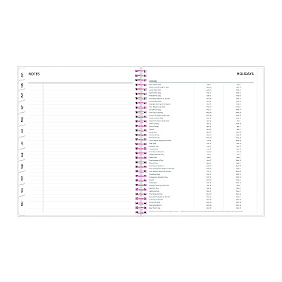 Blue Sky Joselyn Weekly/Monthly Planner, Floral Artwork, 11 x 8.5, Pink/Peach/Black Cover, 12-Month (Jan to Dec): 2026 (110394)